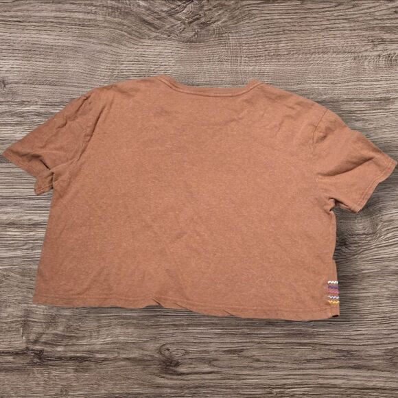Aero OG Tee Collection 80s Boxy Brown Mexico City Graphic Croppef Tee - Picture 2 of 4